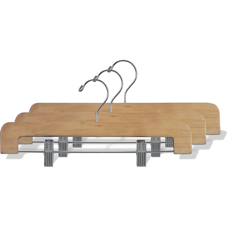 Wentworth Wood Non-Slip Hangers With Clips for Skirt/Pants
