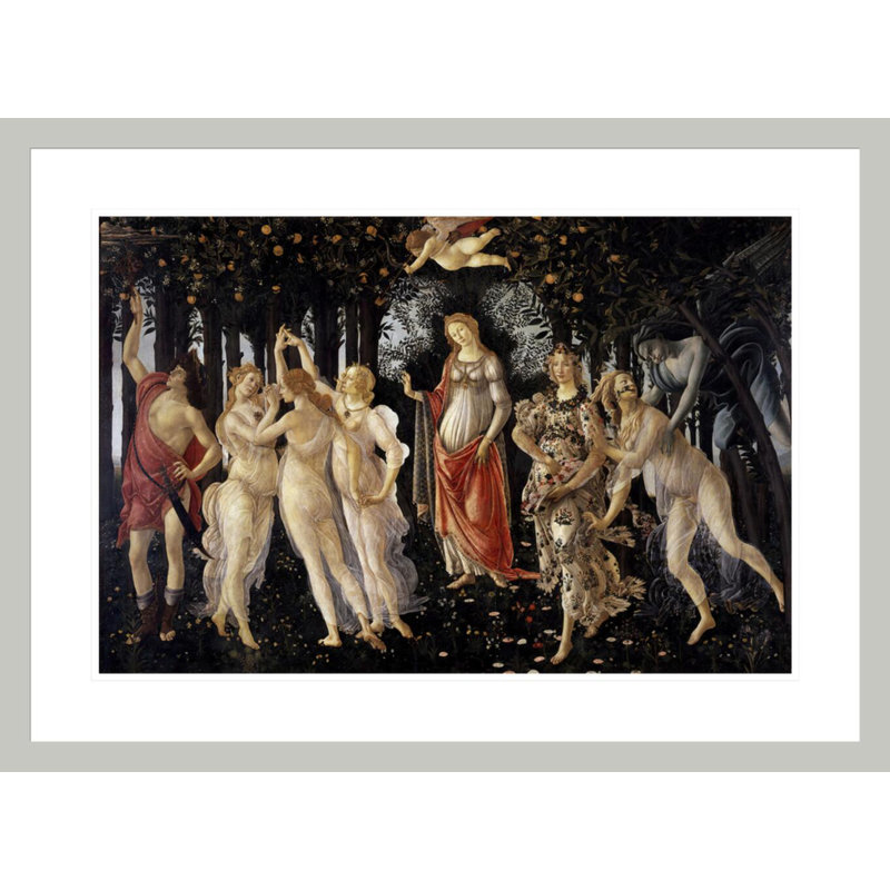 Primavera (Allégorie du printemps) par Sandro Botticelli, impression giclée encadrée, H 16,29 po x l 21,75 po