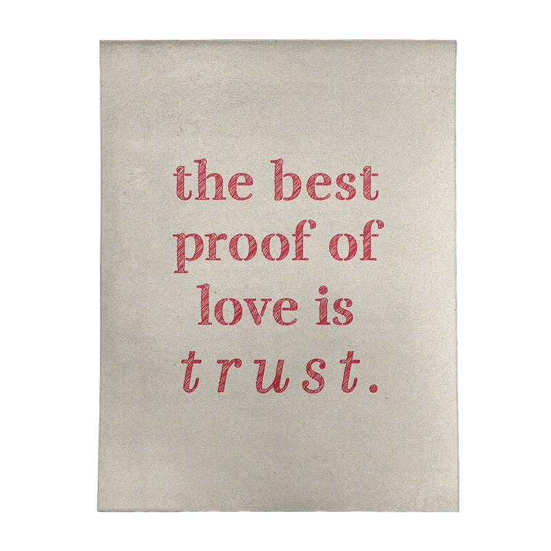 Tapis d’amour en polyester à & trust quoted quot, Rectangle 5 pi x 7 pi