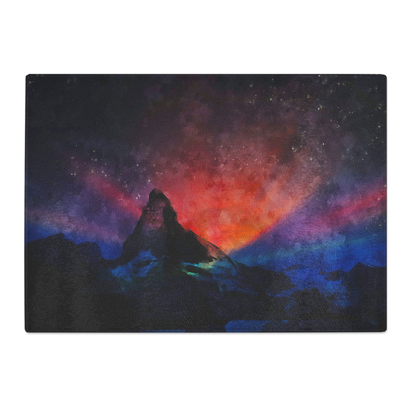 Matterhorn Mountain Vol.2 Painting Chopping Board, 0.4cm H x 28.5cm W x 39cm L