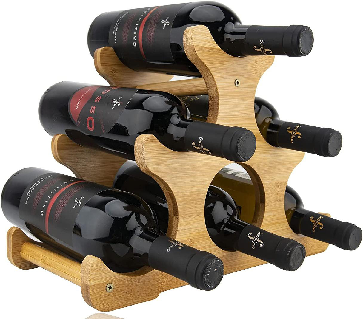 Latitude Run® Countertop Wine Rack,6 Bottle Wine Rack,Wine Rack For Countertop, Wine Rack For