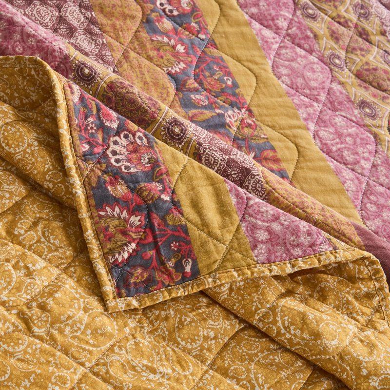 Jeté Greenland Home Fashions Marigold - 50 po x 60 po, motif floral botanique
