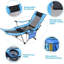 Chaise de camping pliante en filet avec repose-pieds Removabel