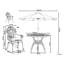 Fritch 4 - Person Patio Dining Set Umbrella Hole Included Round Table with Cushions Included