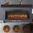 44" Wall Recessed Electric Fireplace With Remote And Imitation Flame, LED Light Heater