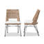 Ensemble 2 pièces de chaises de salle à manger avec coussins Modern
