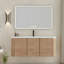 Meuble-lavabo mural avec lavabo en résine blanche-661509091