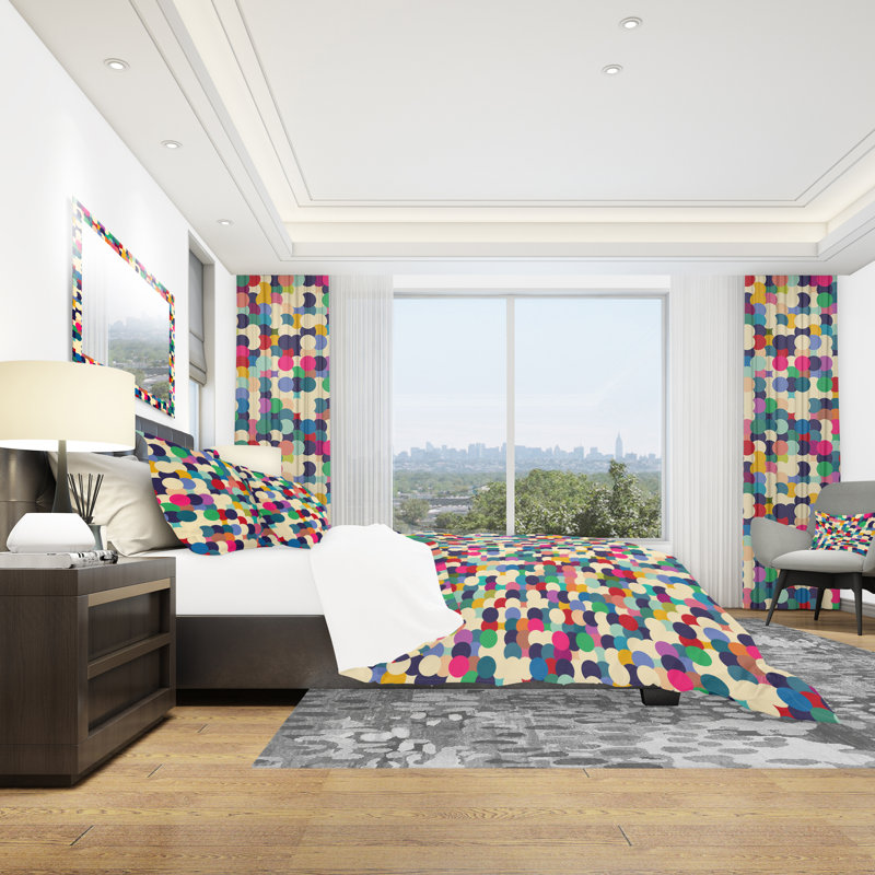 Ensemble de housse de couette moderne et contemporaine, Housse simple + 1 taie décorative