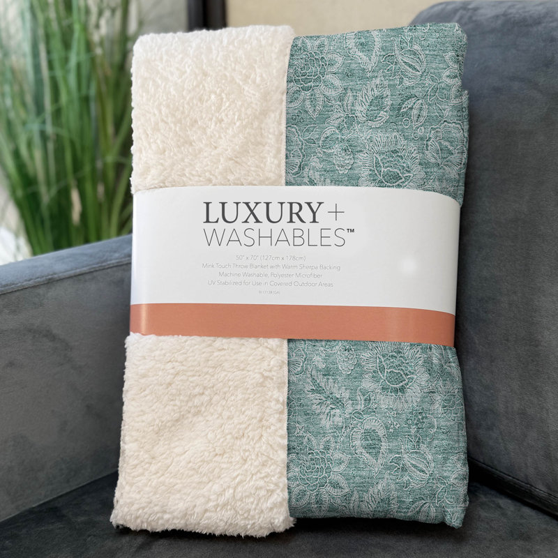 Jeté floral Sherpa ASB662 Addison, Sarcelle
