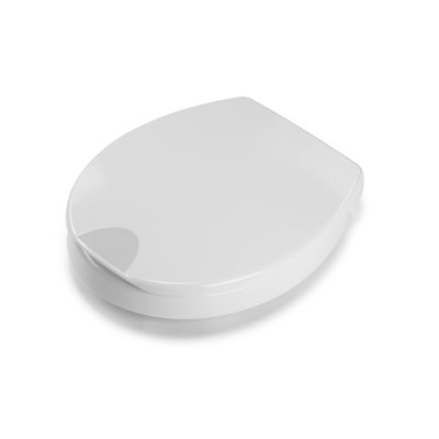 Assistive Raised Toilet Seat with Lid, White (Ramor)