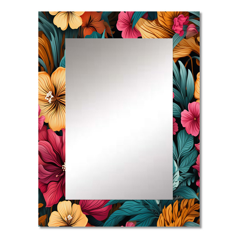Motif botanique tropical, aquarelle, 32 po x 24 po