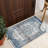 GLN Rugs Vintage Collection - Machine Washable Area Rug, Vintage Washable Rug, Non Slip Area Rug, Low Pile Living Room Rug, Bedroom Rug, Bathroom Rug - Easy Clean (Navy Blue and Gray Rug)-488606659
