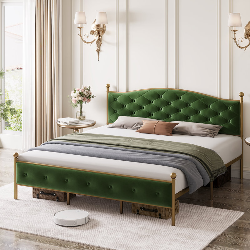 Lit plateforme Geraud, Grand, Vert