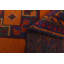 Tapis orange brûlé Ouzbek Kargahi 2 pi 8 po x 3 pi 11 po