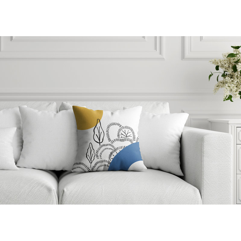 Housse de coussin d'intérieur d'inspiration scandinave de style Mid-Century Norma., 18" x 18"