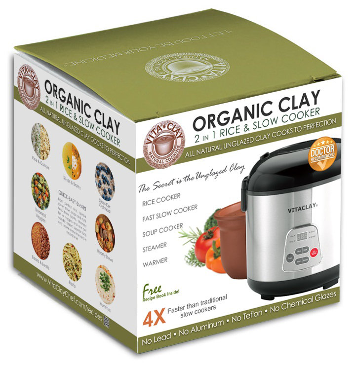 Vitaclay 2-in-1 Slow Cooker, 8 Qt