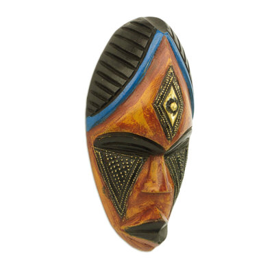 Masque en bois africain jabu