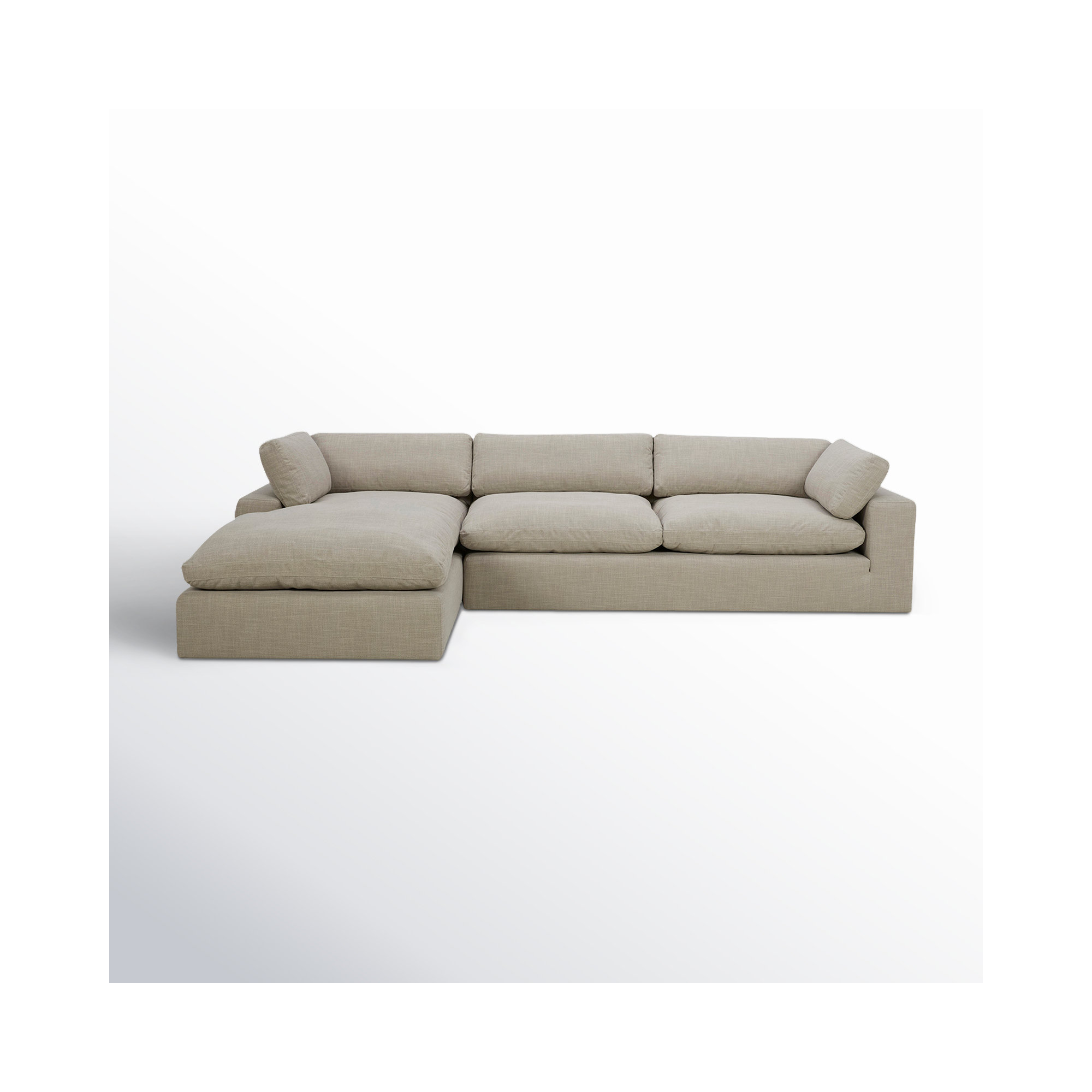 Asher 2 - Piece Upholstered Chaise Sectional, Effie Flax Performance Linen, Left Hand Facing