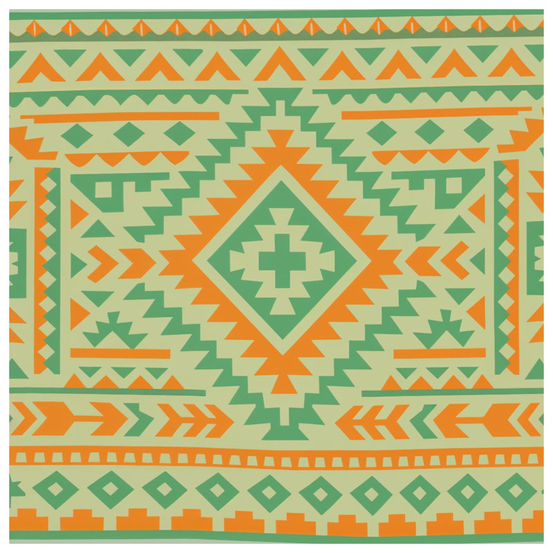 Southwestern Geometric Pattern Shower Curtains Extra Long, 70in W x 84in H