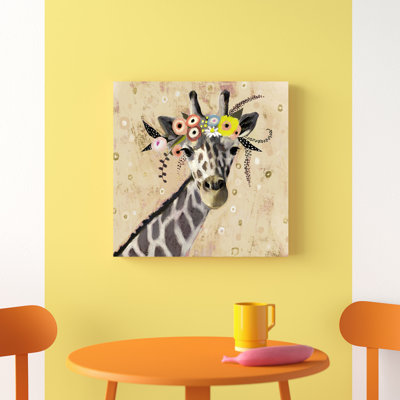 Klimt Giraffe II by Victoria Borges - Painting