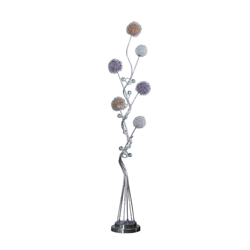 Lampe sur pied à DEL 58,5 po en aluminium Zeus