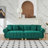 " modern 3-seater flannelette sofa | spring-wrapped cushions | stylish metal feet | 4 throw pillows | living room & bedroom-1476217122
