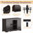 TV Lift Cabinet, Hidden Motorized Television Lift Cabinet for 55-65" TVs with Storage and Remote Control, Modern Walnut