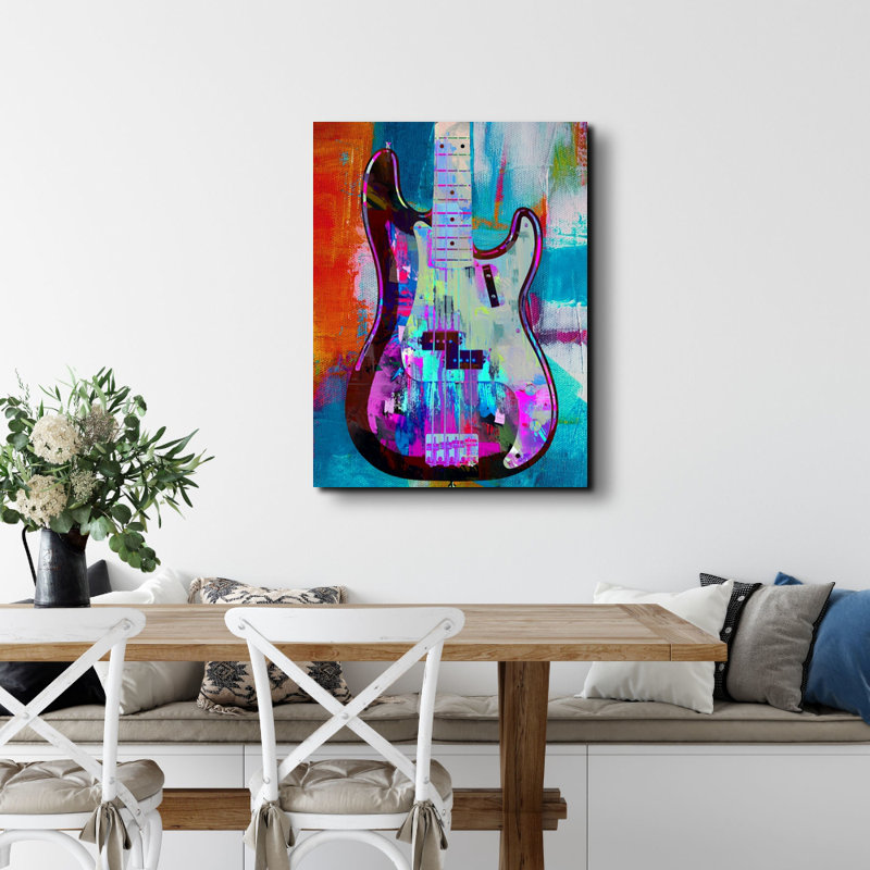 «Painted Precision Bass» par Stephen Chambers, impression sur toile tendue, L 15 po x H 18 po