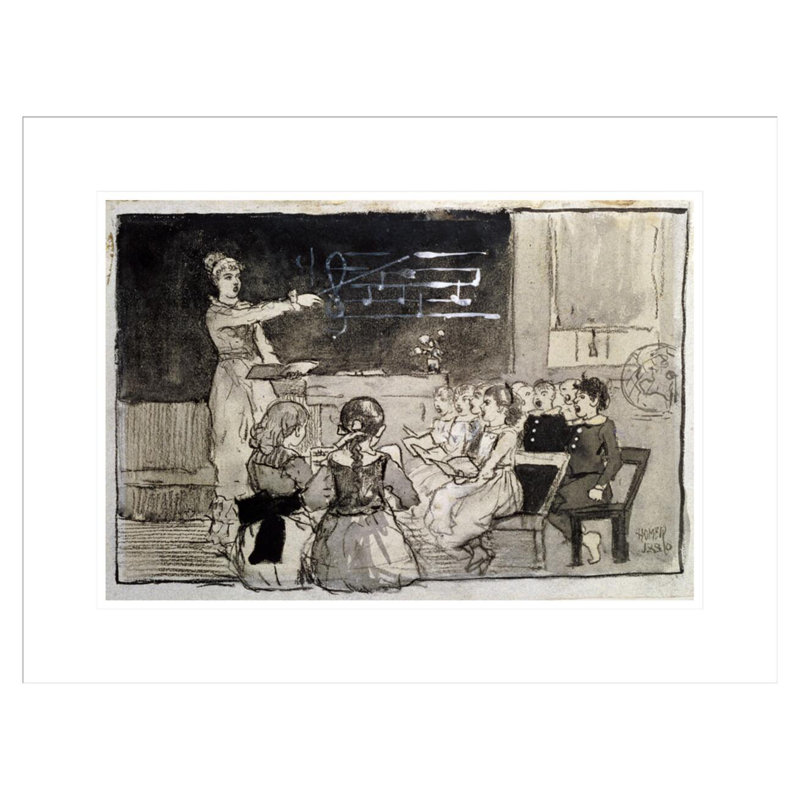 «The Music Lesson» par Winslow Homer, impression giclée sur cadre, H 16,62 po x l 21,75 po