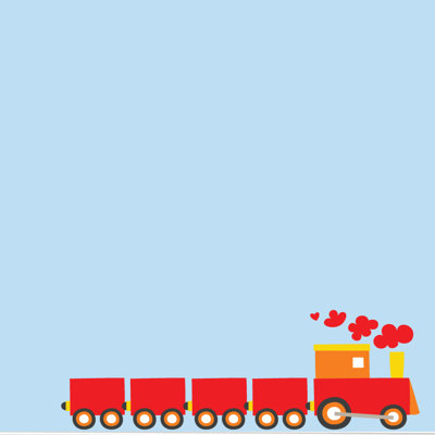 Décalcomanie murale train choo choo