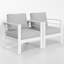 Chaise de patio en aluminium 2 pièces-88439962