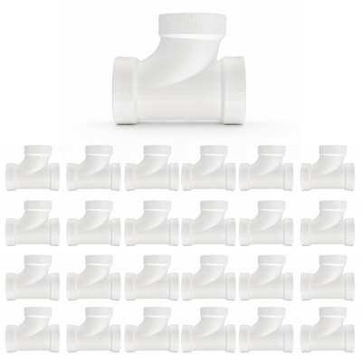 Té 1-1 / 2 en PVC, évacuation des déchets avec drain en PVC, drain en PVC blanc, raccord d'évacuation et d'évacuation, (paquet de 100)
