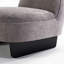 Fauteuil d'appoint confortable avec pieds en bois courbé, dossier rembourré doux, idéal pour se détendre et lire dans divers espaces de vie-764106788