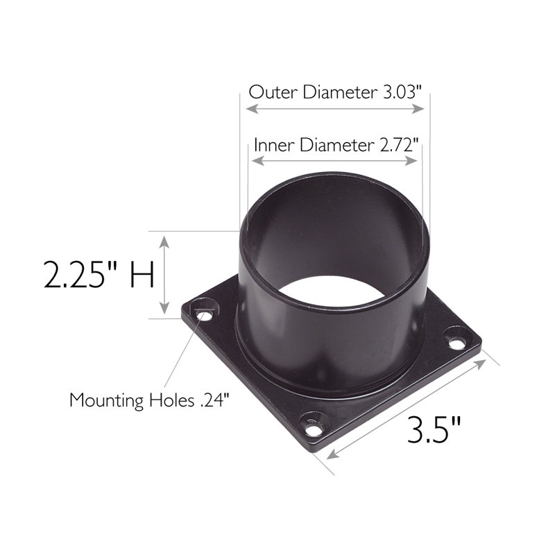 Callis Pier Mount Base, Black