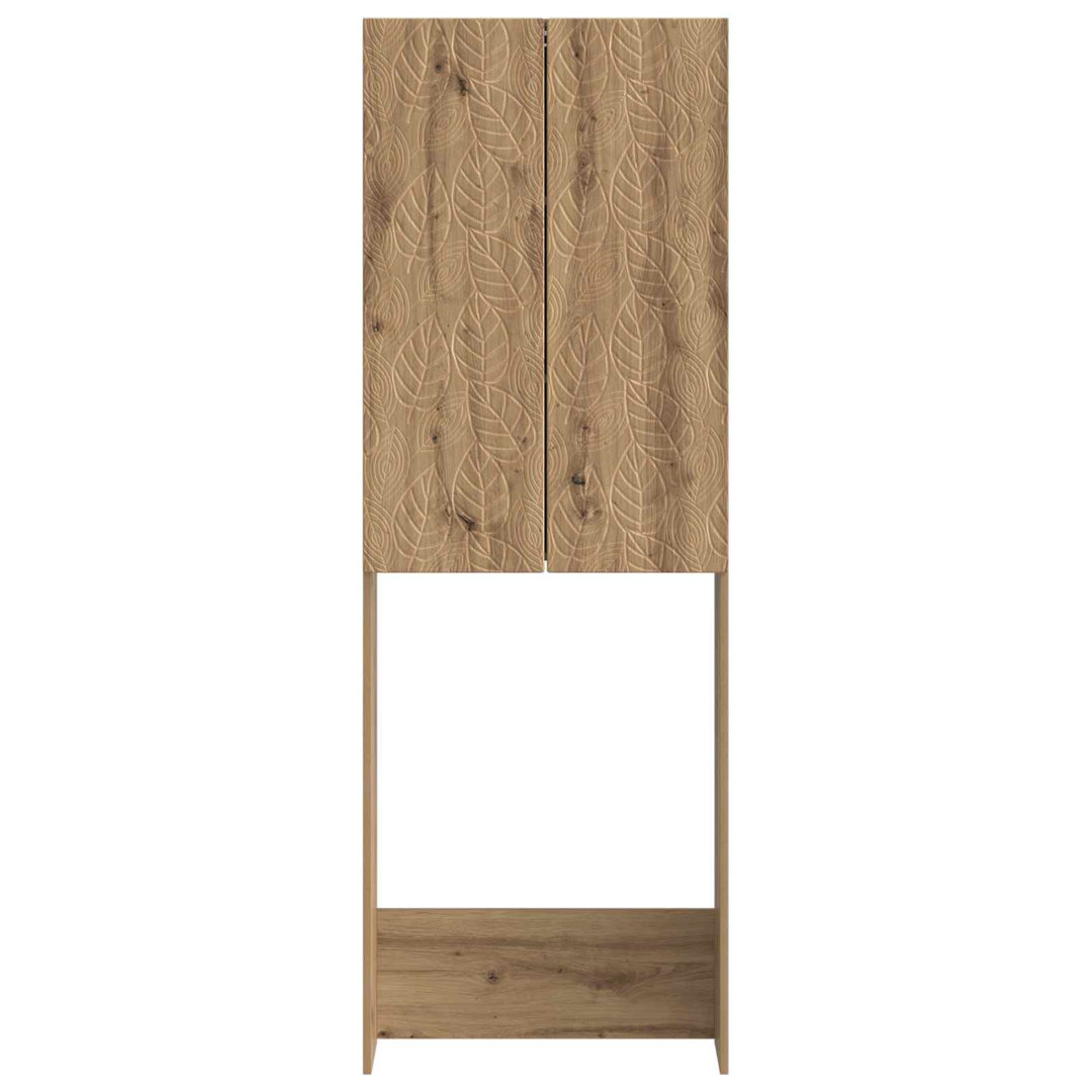 Toilet Cabinet with Shelf with Storage DELFT Engineered Wood Bathroom