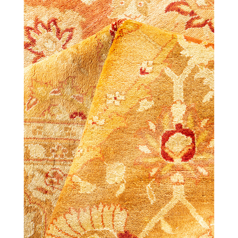 Tapis unique rouille / beige noué à la main Shiffa 8 pi 2 po x 10 pi 5 po