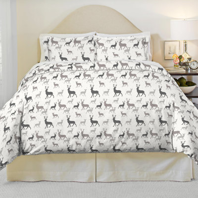 Ensemble de housse de couette avec imprimé de cerfs Autumn Deer