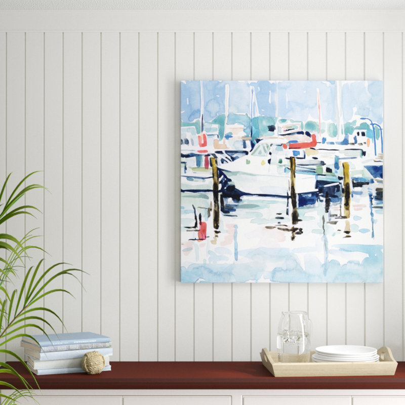 Marina I by Emma Scarvey - Wrapped Canvas Painting, 76cm H x 76cm W