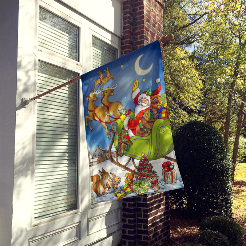 Drapeau de Noël Zaven, H 40 po x l 28 po