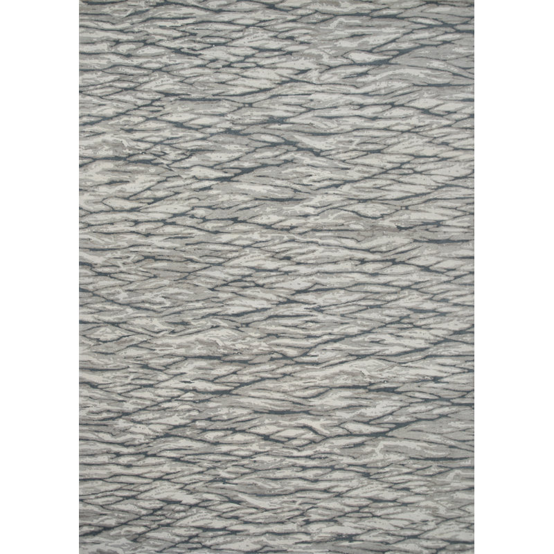 Contemporary Hand Knotted Wool Abstract Area Rug, Rectangle 10' x 14'