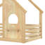 Kids Twin Solid Wood House Floor Bed With Window And Small Shelf-135460951-135460949