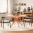 47.2" Solid Wood Round Dining Table with Intersecting X-Shaped Pedestal Base-1801710003