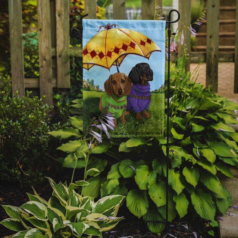 Drapeau de jardin en polyester à 2 côtés Graziello Bichon Frise Do It Better 1 x 0,11 pi, Teckel chien chaud