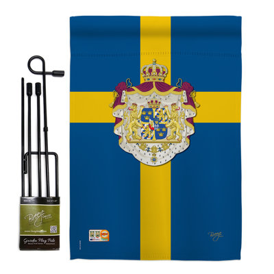 Double Sided 18.5'' H x 13'' W Polyester Flag Set
