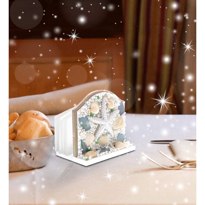 Porte-serviettes de table en bois Ocean & Sea Life