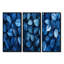 «Midnight Blue Leaves Tranquility I», collection d'impressions sur toile traditionnelles dorées-197308231-197308238-197308237
