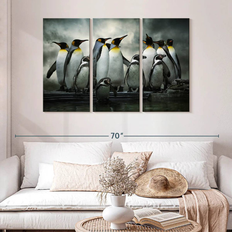 Penguin Huddle, 32" H x 50" W