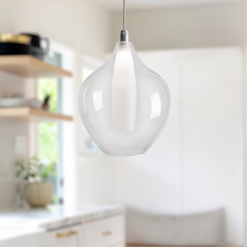 Victoria Chrome LED Pendant with Clear Glass