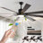 72" Walnut LED Ceiling Fan Light With 8 Blades