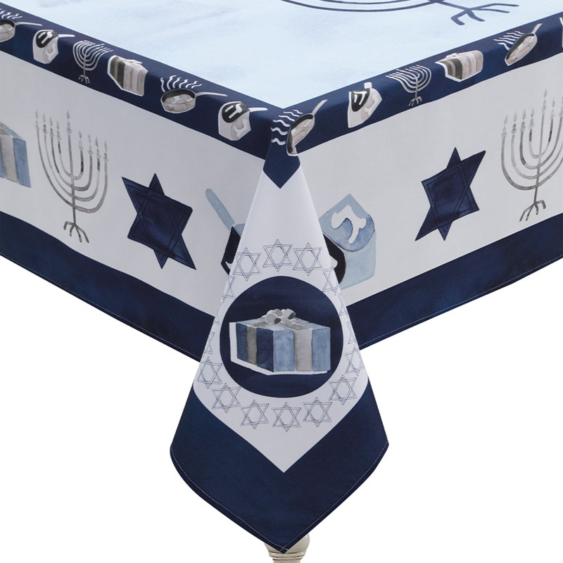 Hanukkah Hanukkah Tablecloth, 120'' L x 70'' W